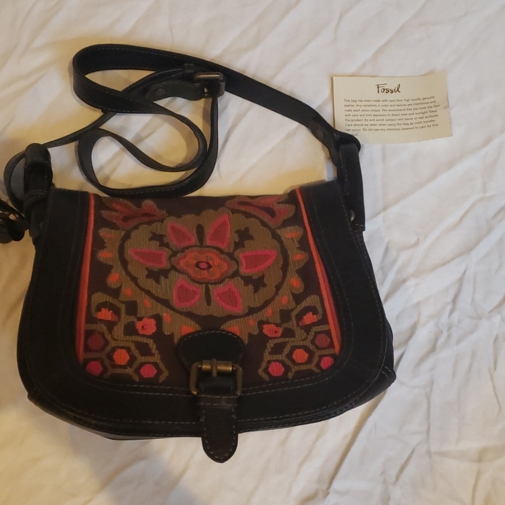 Fossil Floral Printed Crossbody